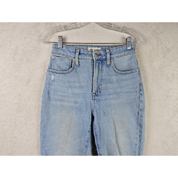 Madewell Women's Curvy Perfect Vintage Light Wash Raw Hem Size 26 - Picture 5 of 6